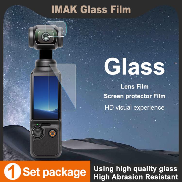 imak Tempered Glass Film with Camera Lens Film, For DJI Osmo Pocket 4, For DJI Osmo Action 6