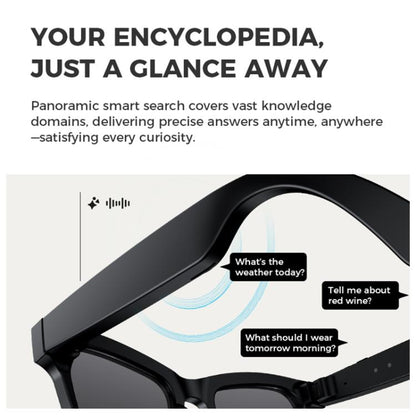 M01S 5MP Smart AI Camera Glasses Supports Voice Calls, Video Recording, WiFi Transmission