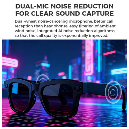 M01S 5MP Smart AI Camera Glasses Supports Voice Calls, Video Recording, WiFi Transmission