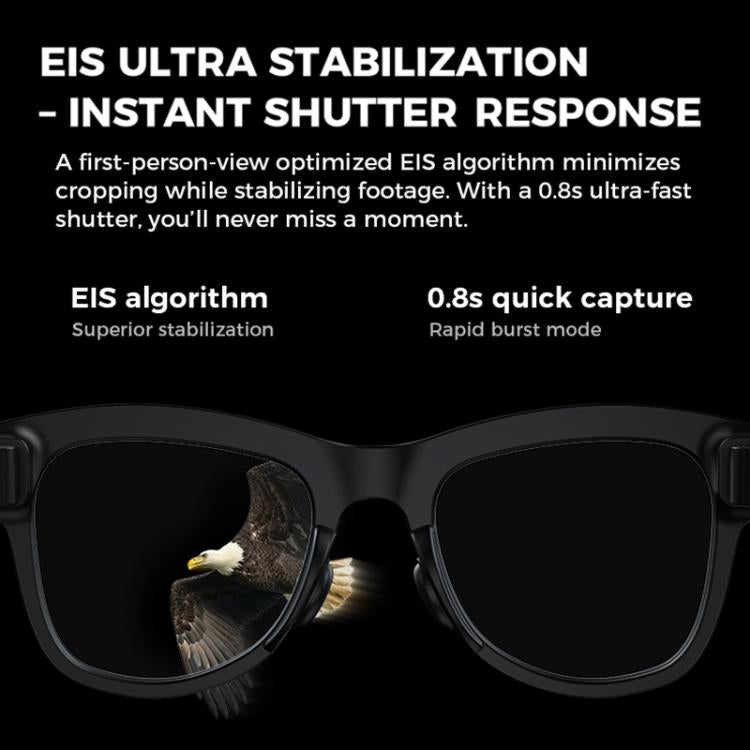 M01S 5MP Smart AI Camera Glasses Supports Voice Calls, Video Recording, WiFi Transmission