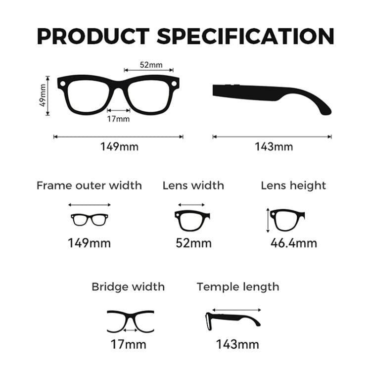 M01S 5MP Smart AI Camera Glasses Supports Voice Calls, Video Recording, WiFi Transmission