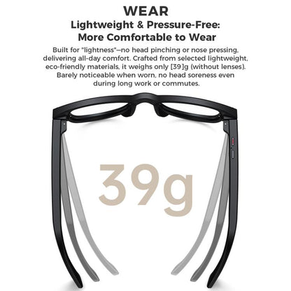 M01S 5MP Smart AI Camera Glasses Supports Voice Calls, Video Recording, WiFi Transmission