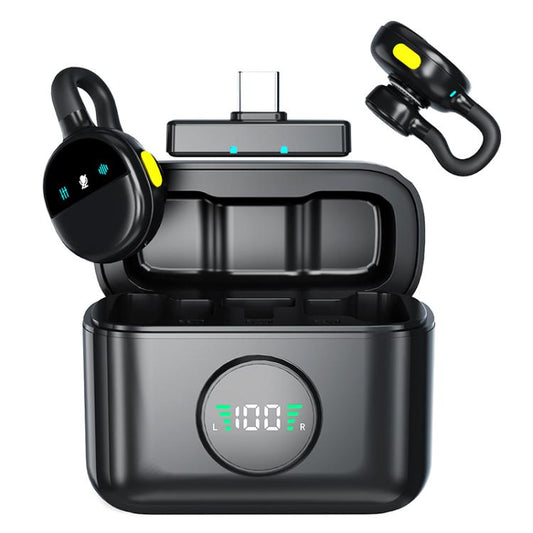 Q28 2 in 1 Lavalier Wireless Noise Cancellation Microphone, Type-C Plug, 8 Pin Plug