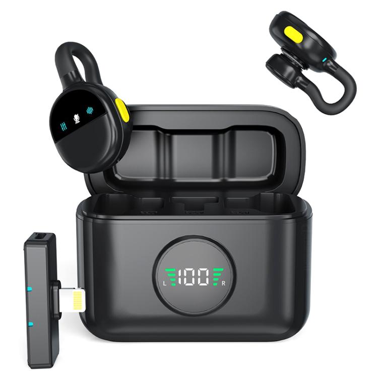 Q28 2 in 1 Lavalier Wireless Noise Cancellation Microphone, Type-C Plug, 8 Pin Plug