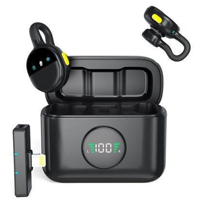Q28 2 in 1 Lavalier Wireless Noise Cancellation Microphone, Type-C Plug, 8 Pin Plug