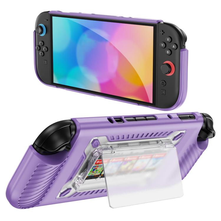 Anti-slip Textured TPU Hybrid PC Gaming Console Protective Case with Card Slot, For Nintendo Switch 2