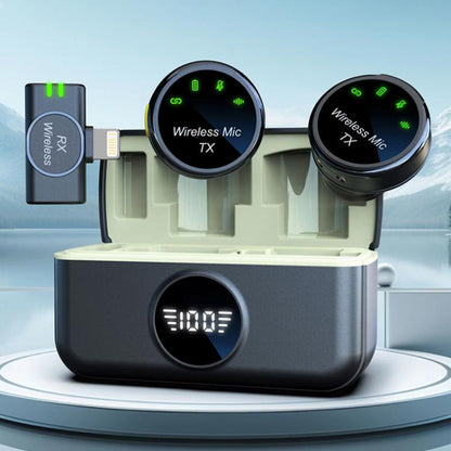 S5 2 in 1 Mini Magnetic Clip Wireless Microphone with Charging Case, Type-C Plug, 8 Pin Plug