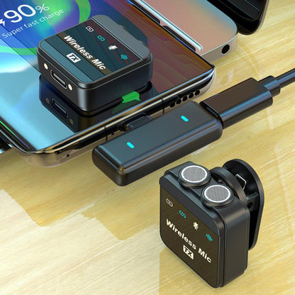 Q9 2 in 1 Lavalier Wireless ENC Microphone, Type-C Plug, 8 Pin Plug