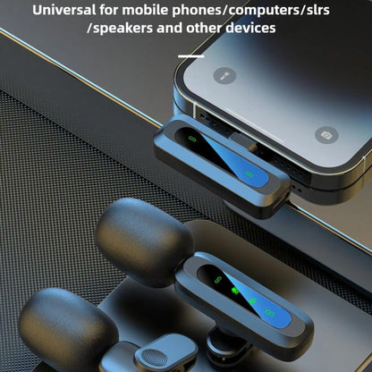 J3 Lavalier Wireless Microphone Noise Reduction Mini Mic, 1 Mic + Type-C Plug, 1 Mic + 8 Pin Plug
