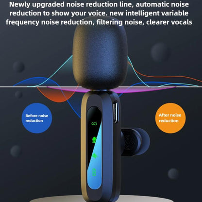 J3 Lavalier Wireless Microphone Noise Reduction Mini Mic, 1 Mic + Type-C Plug, 1 Mic + 8 Pin Plug