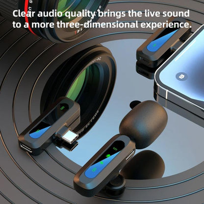 J3 Lavalier Wireless Microphone Noise Reduction Mini Mic, 1 Mic + Type-C Plug, 1 Mic + 8 Pin Plug