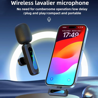 J3 2 in 1 Lavalier Wireless Microphone Noise Reduction Mini Mic, 2 Mics + Type-C Plug, 2 Mics + 8 Pin Plug
