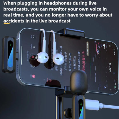 J3 2 in 1 Lavalier Wireless Microphone Noise Reduction Mini Mic, 2 Mics + Type-C Plug, 2 Mics + 8 Pin Plug
