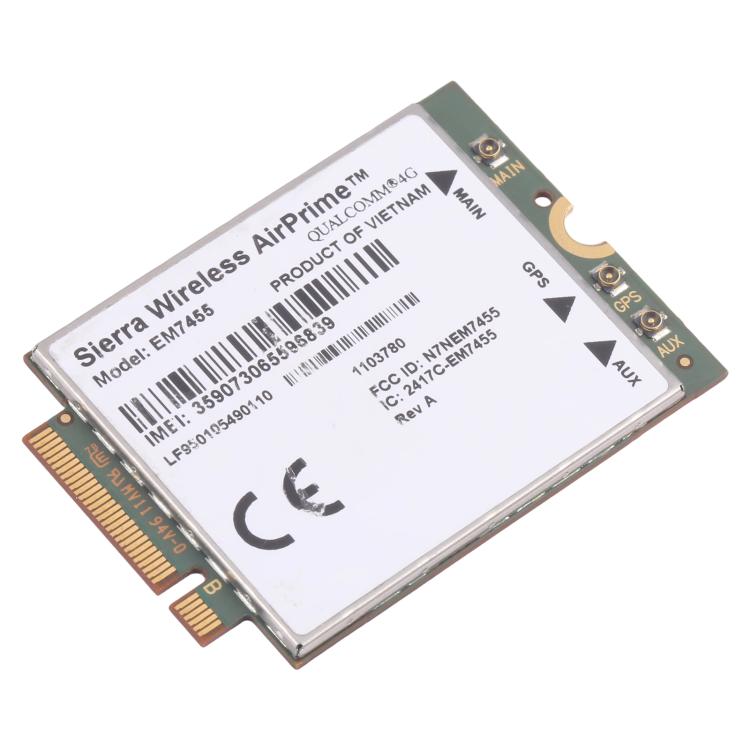 Huasj EM7455 1103582 FDD/TDD LTE Cat6 NGFF M.2 4G Module 300Mbps For Laptop / 4G router, EM7455