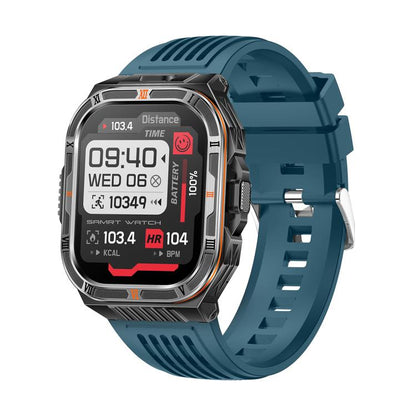 HT38 2.01 inch IPS Square Screen Smart Sports Watch Supports Bluetooth Call, Health Monitoring, LED Flashlight