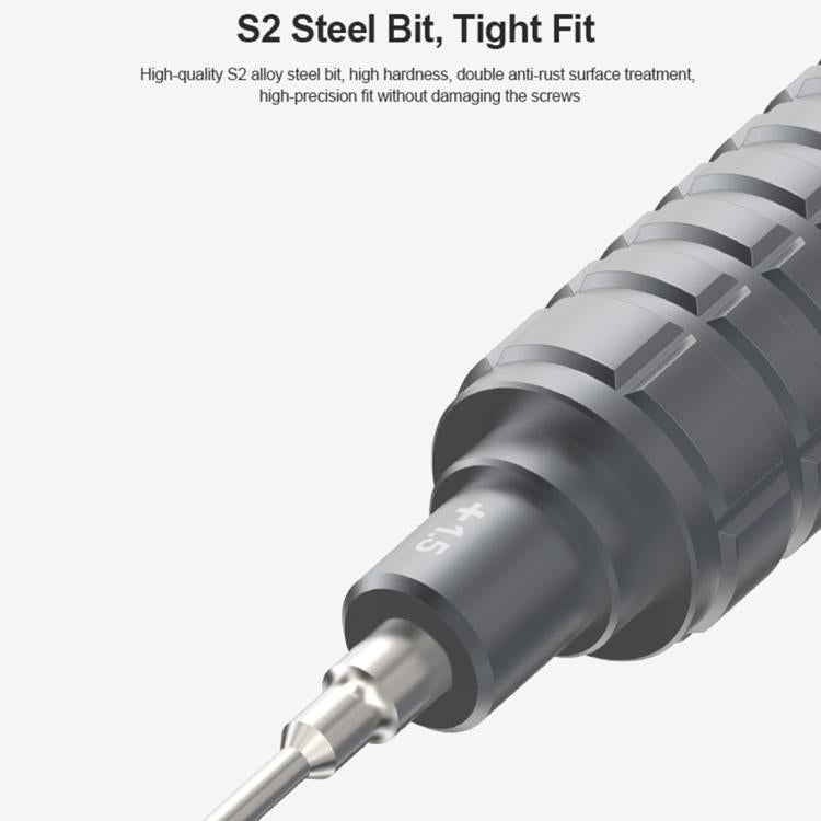 RELIFE RL-730 Steel Cannon King Classic Series Aluminum Alloy Screwdriver, Star 0.8, Phillips 1.5, Phillips 2.5, Y 0.6, Torx T1