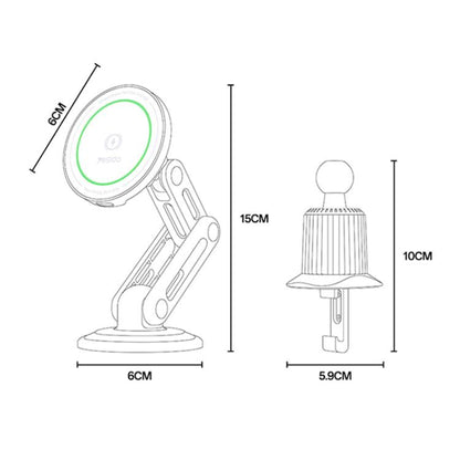 Yesido C317 15W Magnetic Car Wireless Charger Holder, C317