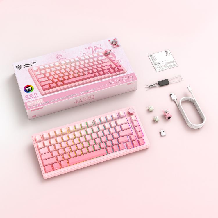 ONIKUMA MT707 82 Keys RGB Tri-mode Mechanical Gaming Keyboard