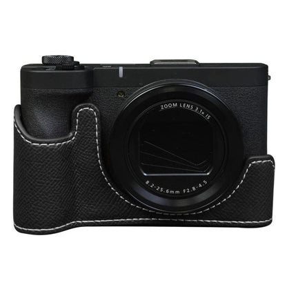 Palm Texture Vegan Leather Camera Half Case Base, For Canon PowerShot V1