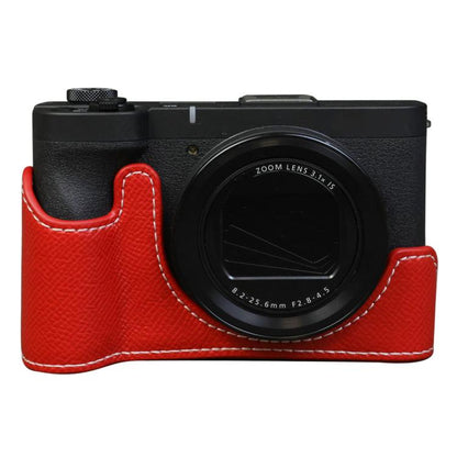 Palm Texture Vegan Leather Camera Half Case Base, For Canon PowerShot V1