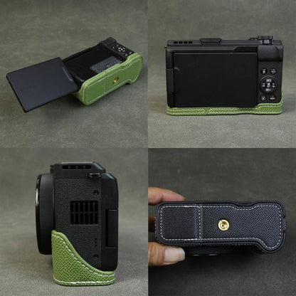 Palm Texture Vegan Leather Camera Half Case Base, For Canon PowerShot V1