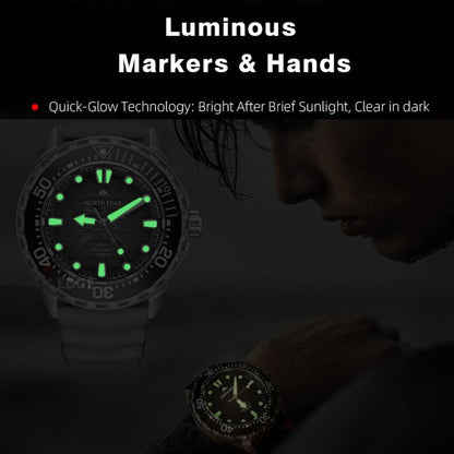 NORTH EDGE TRITON-TI Titanium Alloy Solar-powered Professional Outdoor Dive Watch