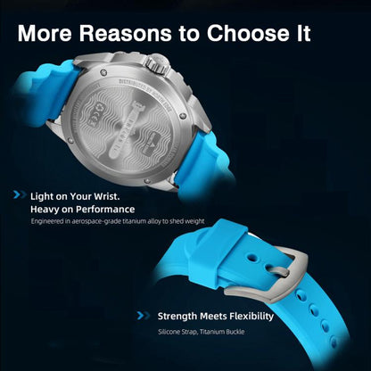 NORTH EDGE TRITON-TI Titanium Alloy Solar-powered Professional Outdoor Dive Watch