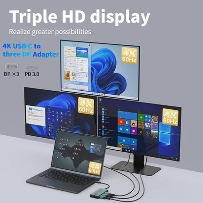 Onten UC935 USB-C / Type-C to DisplayPort, PD100W Portable DP Adapter with Instant Screen-Off, UC935