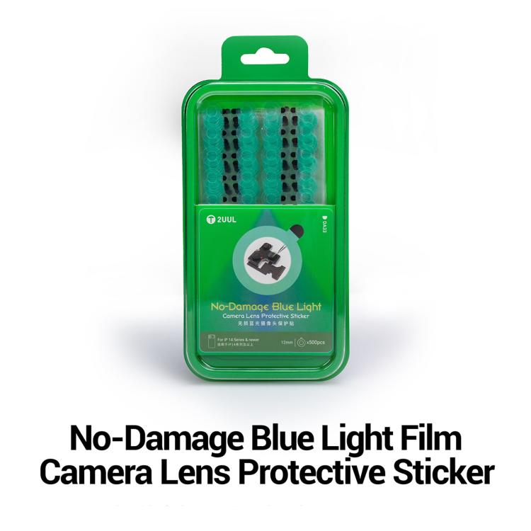 2UUL DA33 500pcs/box No-Damage Blue Light Film Camera Lens Protective Sticker