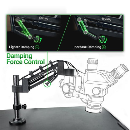 2UUL MS71 Adjustable Damping Microscope Boom Arm Stand, 2UUL MS71