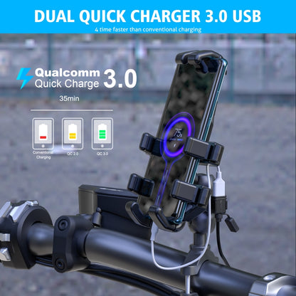 WUPP CS-1186B1 Motorcycle SAE Single USB Port Fast Charging Charger, CS-1186B1