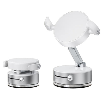 A9 Pro Foldable Clamp-type Nano Vacuum Magnetic 360-degree Rotation Car Phone Holder, A9 Pro (Black), A9 Pro (White)