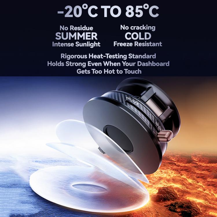 A13 Foldable Vacuum Strong Magnetic Car Phone Holder, A13 (Black), A13 (Orange), A13 (Silver)