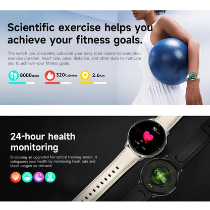 HT39 1.32 inch Ultra-thin Sports Smart Watch Supports Bluetooth Call / Heart Rate / Pressure / Sleep Monitoring, Black, Pale Gold