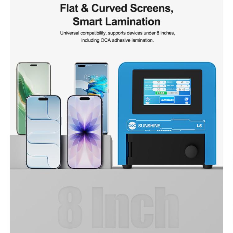 SUNSHINE L5 8 inch Smart Mini LCD Screen Laminator, US Plug, EU Plug
