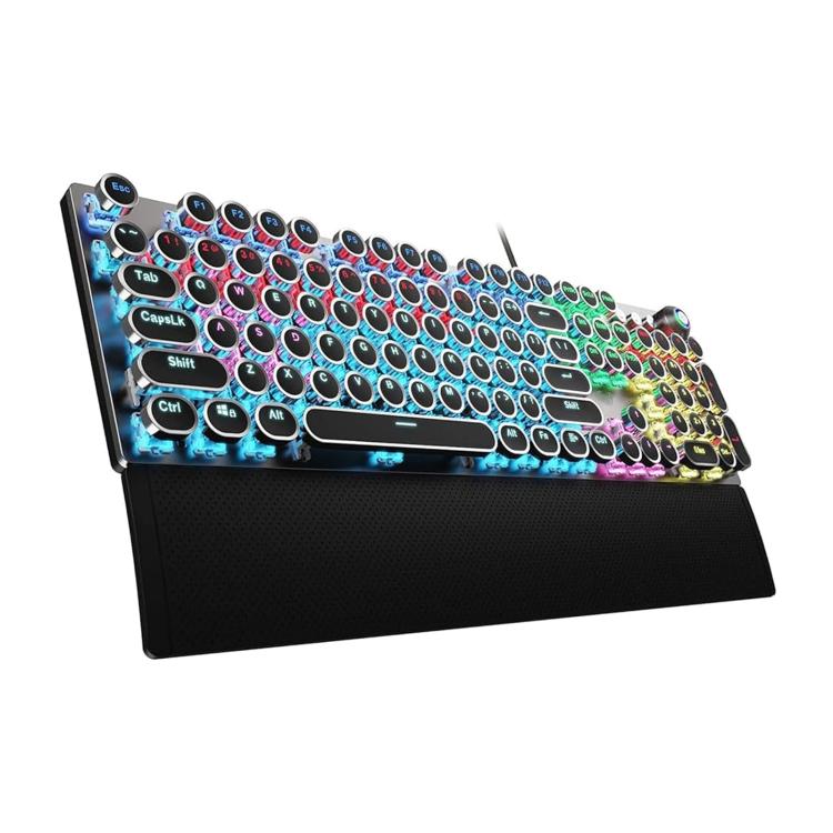 AULA F2088 104 Keys Wired Steampunk Retro Gaming Mechanical Keyboard, White Blue Switch, Pink Blue Switch, Black Blue Switch