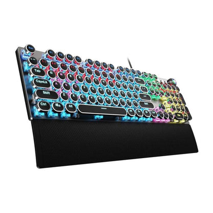 AULA F2088 104 Keys Wired Steampunk Retro Gaming Mechanical Keyboard, White Blue Switch, Pink Blue Switch, Black Blue Switch