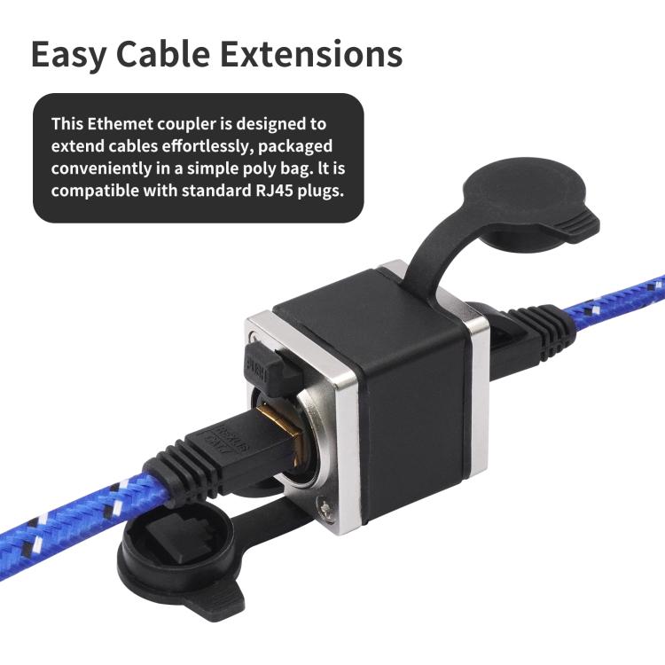 KNZ63YS RJ45 Network Cable Female to Female Short Adapter with Locking Function, KNZ63YS