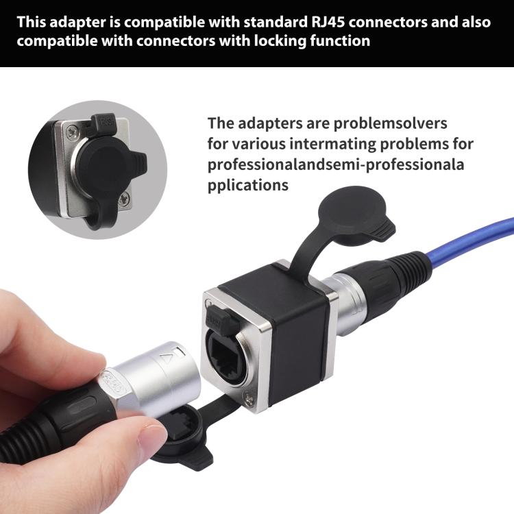 KNZ63YS RJ45 Network Cable Female to Female Short Adapter with Locking Function, KNZ63YS