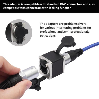 KNZ63YS RJ45 Network Cable Female to Female Short Adapter with Locking Function, KNZ63YS