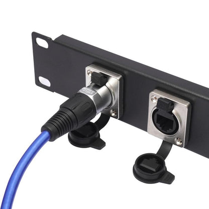 ETH6L RJ45 D-Type Female to Female Signal Panel Waterproof Ethernet LAN Connector, ETH6L