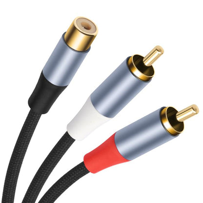 8004MMF RCA Female to 2 RCA Male Y-shaped Splitter Audio Cable, 8004MMF