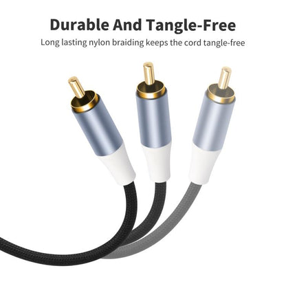 8004MMF RCA Female to 2 RCA Male Y-shaped Splitter Audio Cable, 8004MMF