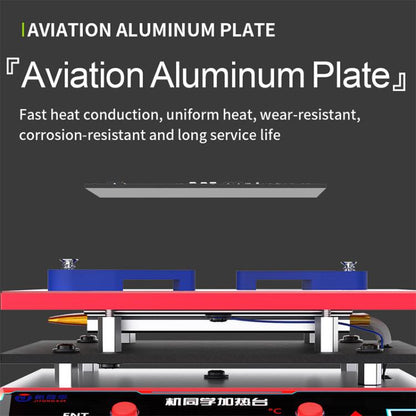 JTX JP-1 Universal Motherboard Planting Tin Degumming Laminated Preheating Platform, EU Plug, US Plug
