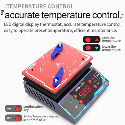 JTX JP-1 Universal Motherboard Planting Tin Degumming Laminated Preheating Platform, EU Plug, US Plug