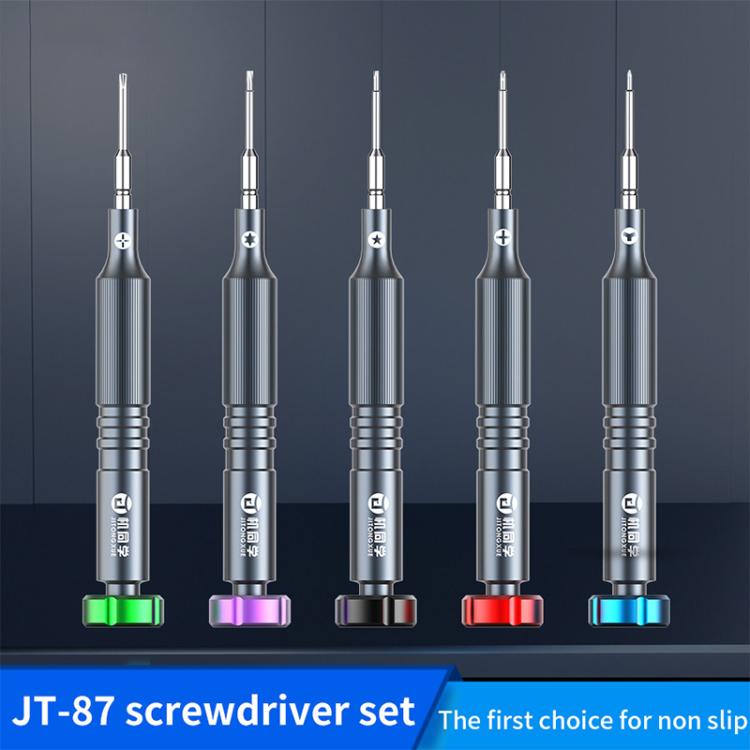 JTX JT-87 Anti-Slip Super Hard S2 Steel Precision 2D Screwdriver, Y 0.6, T2, 1.5, 0.8, 2.5, 5 in 1 Set
