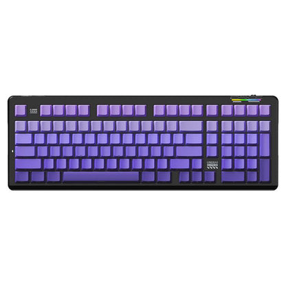LINGBAO K98 101 Keys Triple-mode Wireless Game Keyboard, Black Pink-Flower Field Axis, Black Red-Red Rabbit Axis, Blackberry Powder-Red Rabbit Axis Pro, Blackberry Powder-Glazed Tile Axis, White Purple-Flower Field Axis, Purple-Red Rabbit Axis Pro...