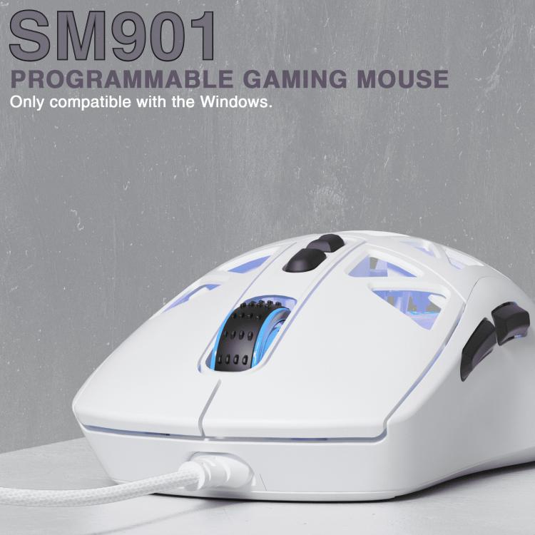 SOLAKAKA SM901 Hollow RGB Light Wired Gaming Mouse, SM901