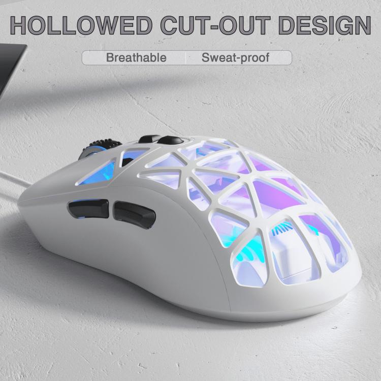 SOLAKAKA SM901 Hollow RGB Light Wired Gaming Mouse, SM901