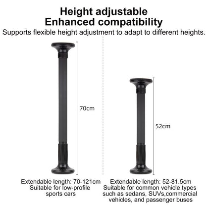 In-Car Camera Adjustable Mount Support Pole Extension Rod, 52-81.5cm Basic, 70-121cm Extended, Basic 4 in 1 Set with Crab Clip, Extend 4 in 1 Set with Crab Clip, Basic 5 in 1 Set with Clip Pocket Frame, Extend 5 in 1 Set with Clip Pocket Frame